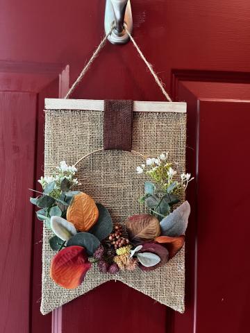 fall burlap banner