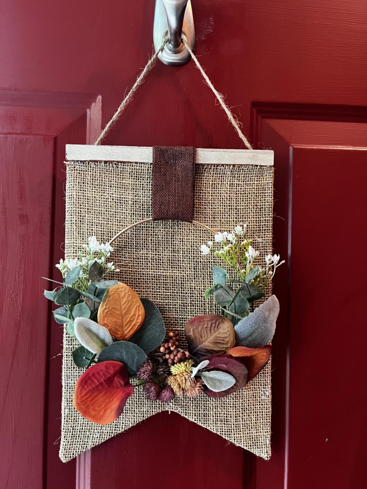 fall burlap banner