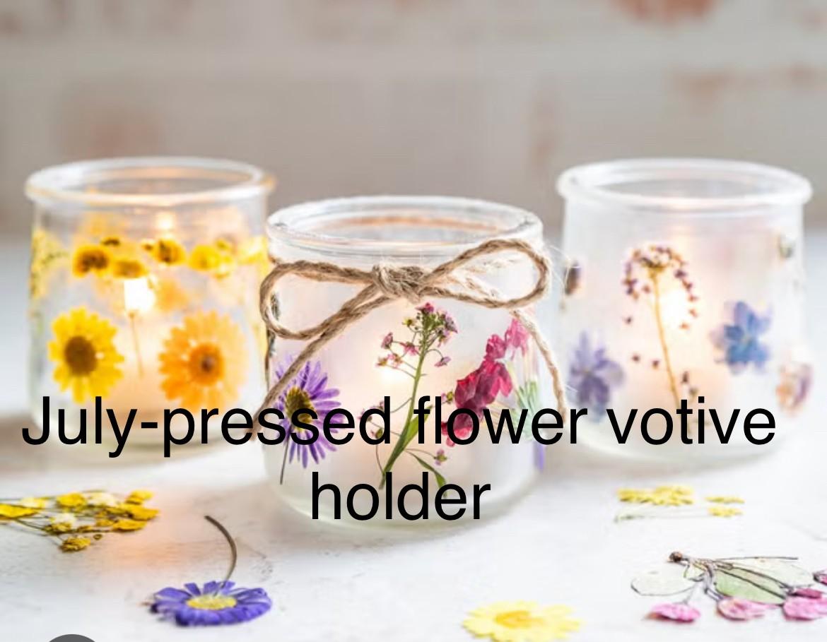 pressed flower votive holder