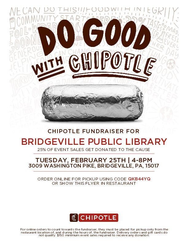 Chipotle spirit night flyer